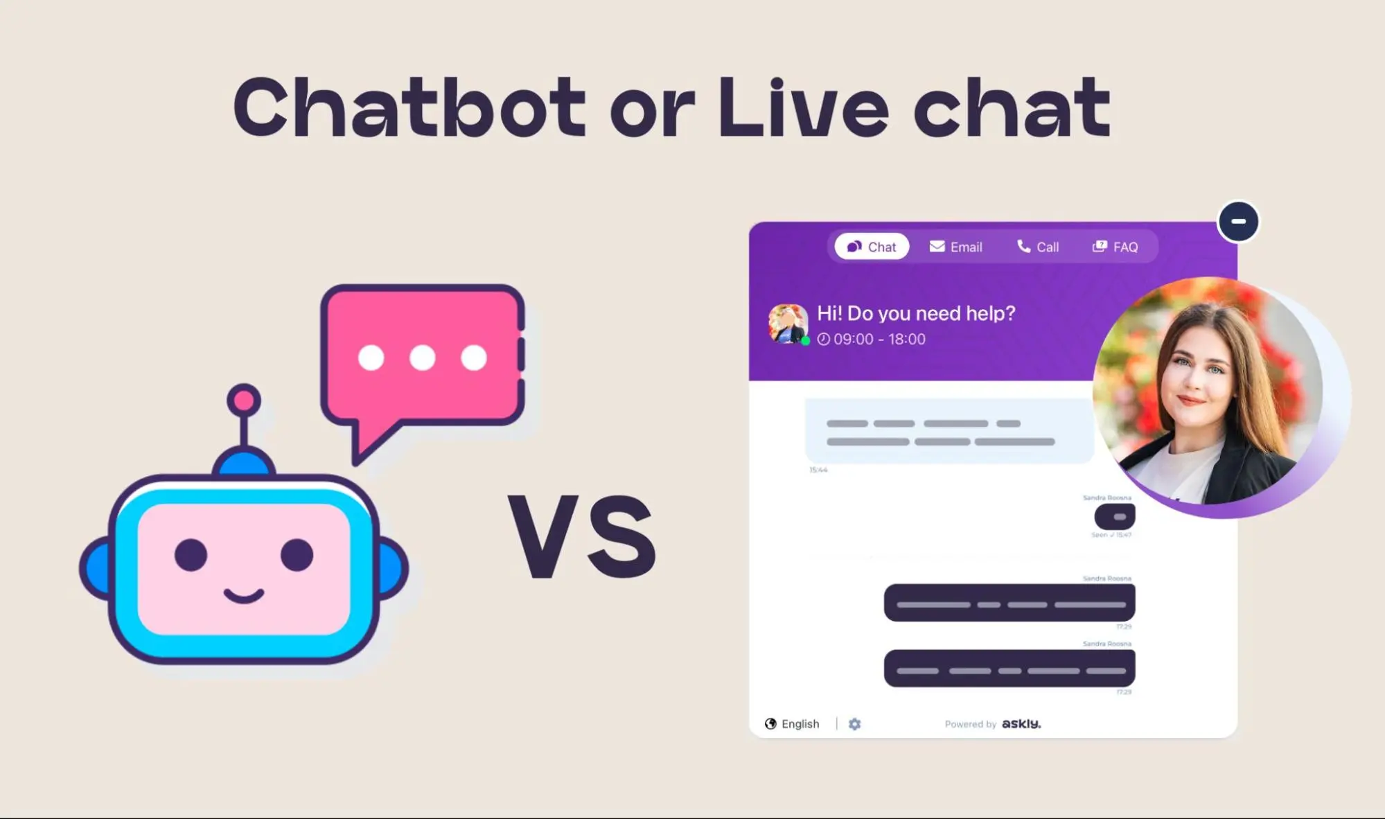 Comparing chatbot or live chat